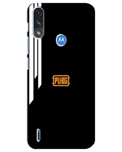 Чехол для Motorola E7 Power с картинкой «PUBG — вертикальные линии»