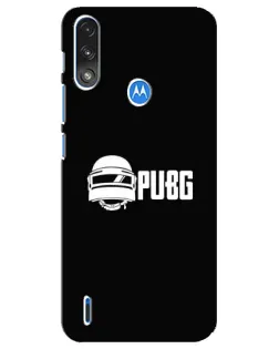 Чехол для Motorola E7 Power с картинкой «PUBG — классический лого»
