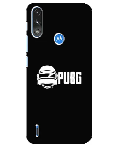 Чехол для Motorola E7 Power с картинкой «PUBG — классический лого»