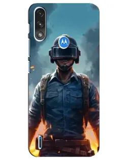 Чехол для Motorola E7 Power с картинкой «PUBG — реалистичный герой»