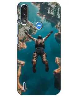Чехол для Motorola E7 Power с картинкой «PUBG — свободное падение»
