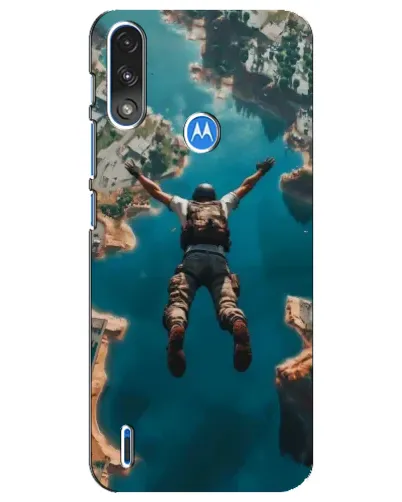 Чехол для Motorola E7 Power с картинкой «PUBG — свободное падение»