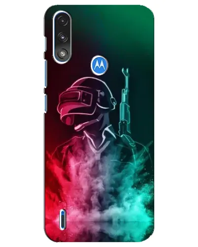 Чехол для Motorola E7 Power с картинкой «PUBG — огненный воин»