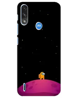 Чохол для Motorola E7 Power з картинкою «Самотній герой на планеті»