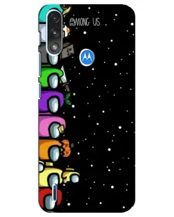 Чохол для Motorola E7 Power з картинкою «Команда Among Us»