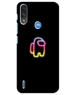 Чохол для Motorola E7 Power з картинкою «Among Us градієнт»