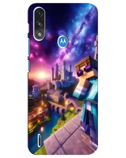 Чехол для Motorola E7 Power с картинкой «Стив и космос»