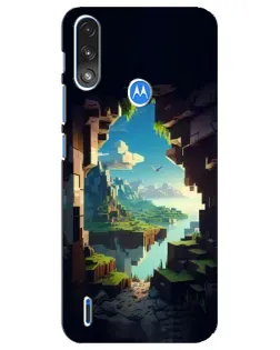 Чехол для Motorola E7 Power с картинкой «Вид из пещеры»