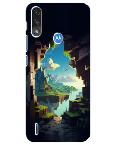 Чехол для Motorola E7 Power с картинкой «Вид из пещеры»