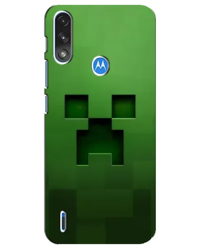 Чехол для Motorola E7 Power с картинкой «Крипер микро-дизайн»