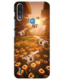 Чехол для Motorola E7 Power с картинкой «Поле подсолнухов»