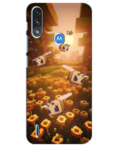 Чехол для Motorola E7 Power с картинкой «Поле подсолнухов»