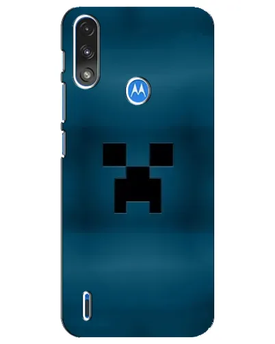 Чехол для Motorola E7 Power с картинкой «Крипер текстура»