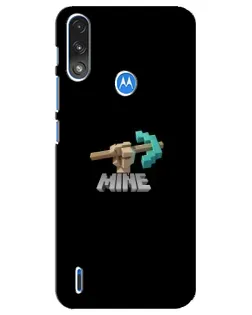 Чехол для Motorola E7 Power с картинкой «Алмазная кирка»