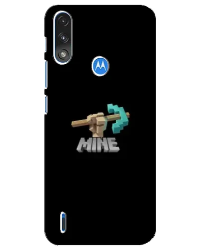 Чехол для Motorola E7 Power с картинкой «Алмазная кирка»
