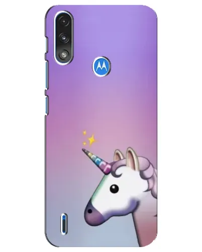Чехол для Motorola E7 Power с картинкой «Единорог градиент»