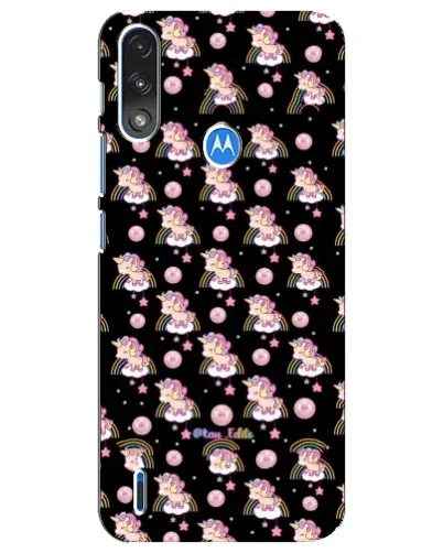 Чехол для Motorola E7 Power с картинкой «Magic Unicorn паттерн»