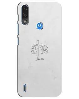 Чохол для Motorola E7 Power з картинкою «Івана 3:16 Хрест»