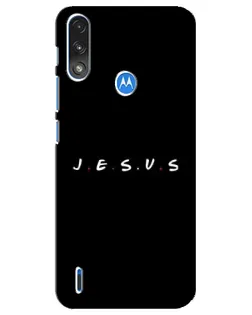 Чехол для Motorola E7 Power с картинкой «Точки веры J.E.S.U.S.»