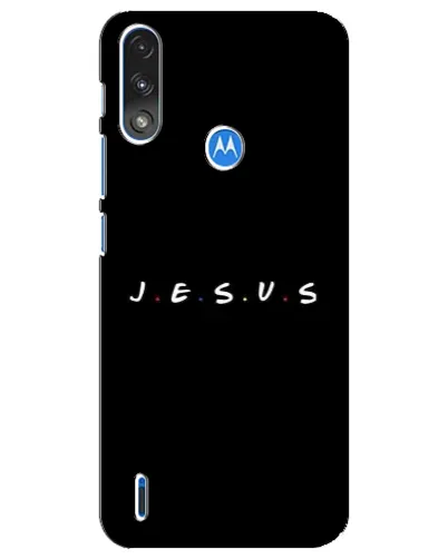 Чехол для Motorola E7 Power с картинкой «Точки веры J.E.S.U.S.»