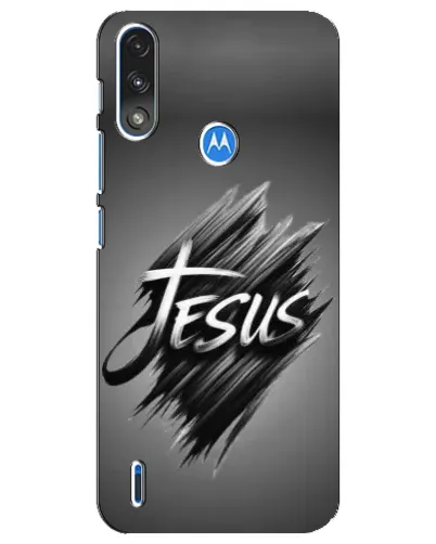 Чехол для Motorola E7 Power с картинкой «Надпись Jesus Graffiti»