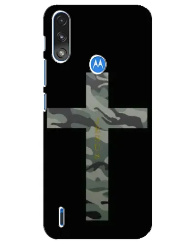 Чехол для Motorola E7 Power с картинкой «Милитари Крест»