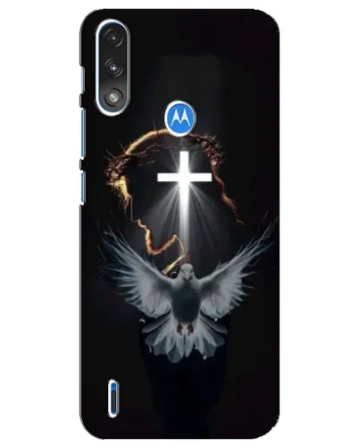 Чехол для Motorola E7 Power с картинкой «Голубь и Свет»