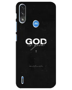 Чехол для Motorola E7 Power с картинкой «GOD — Бог над всем»