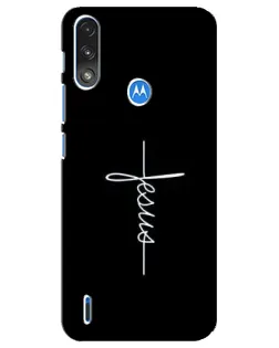 Чехол для Motorola E7 Power с картинкой «Тонкая линия веры»