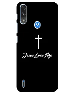 Чехол для Motorola E7 Power с картинкой «Иисус любит тебя»