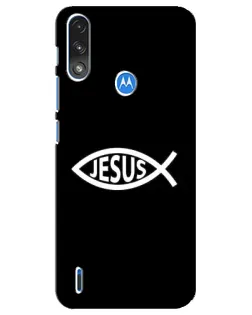 Чехол для Motorola E7 Power с картинкой «Классический Jesus»