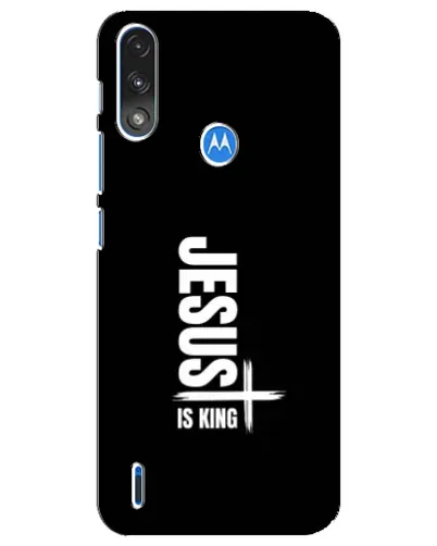 Чехол для Motorola E7 Power с картинкой «Вертикаль веры Jesus»