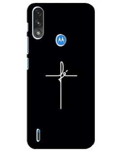 Чохол для Motorola E7 Power з картинкою «Тонкий хрест»