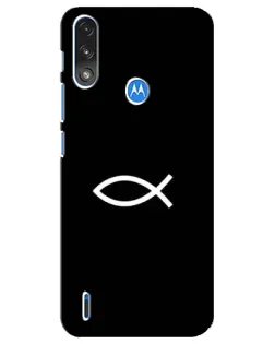 Чохол для Motorola E7 Power з картинкою «Символ риби Jesus»
