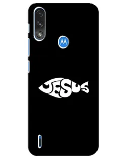 Чохол для Motorola E7 Power з картинкою «Риба  Jesus»