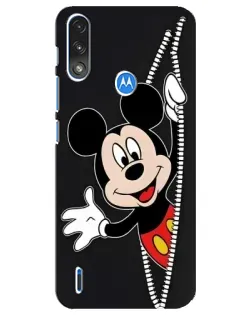 Чехол для Motorola E7 Power с картинкой «Микки раздвигает стены»