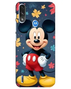 Чехол для Motorola E7 Power с картинкой «Осенний Mickey Mouse»
