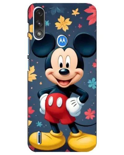 Чехол для Motorola E7 Power с картинкой «Осенний Mickey Mouse»