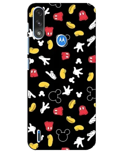 Чехол для Motorola E7 Power с картинкой «Графический принт лапок»