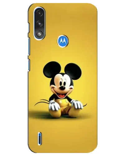 Чехол для Motorola E7 Power с картинкой «Микки на желтом»