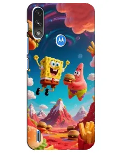 Чехол для Motorola E7 Power с картинкой «Космический фастфуд»