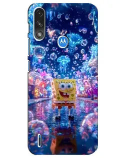 Чехол для Motorola E7 Power с картинкой «Неоновый океан»