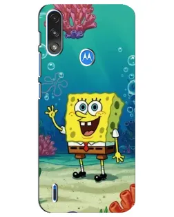 Чехол для Motorola E7 Power с картинкой «Подводный привет»