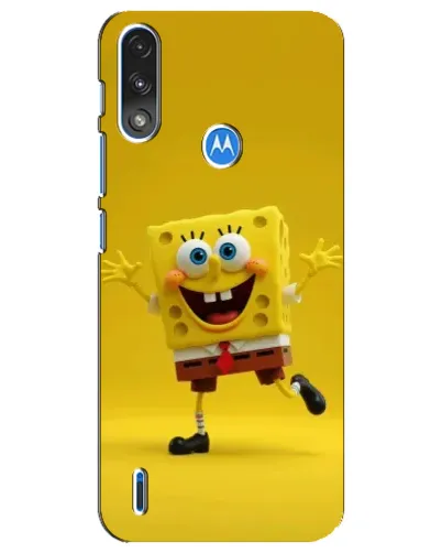Чехол для Motorola E7 Power с картинкой «Позитивный Губка Боб»