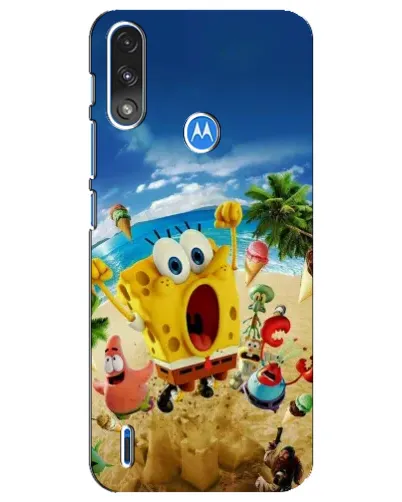 Чехол для Motorola E7 Power с картинкой «Развлечения на пляже»