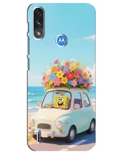 Чехол для Motorola E7 Power с картинкой «Автомобильное путешествие»