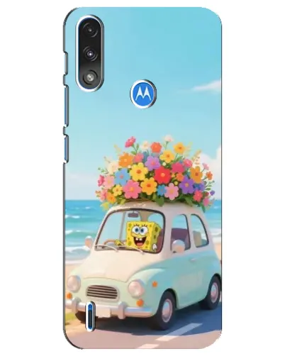 Чехол для Motorola E7 Power с картинкой «Автомобильное путешествие»