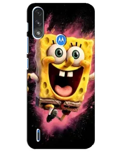 Чехол для Motorola E7 Power с картинкой «Взрывной Спанч Боб»
