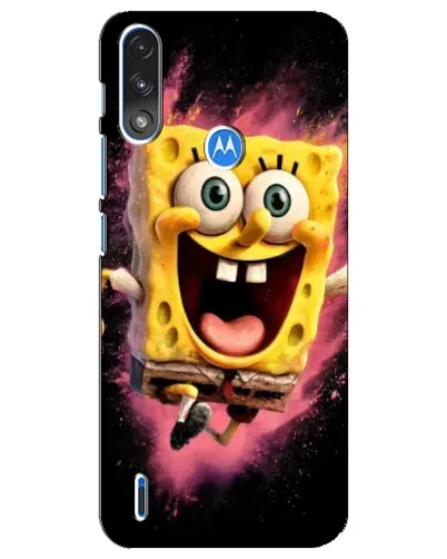 Чехол для Motorola E7 Power с картинкой «Взрывной Спанч Боб»