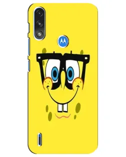 Чехол для Motorola E7 Power с картинкой «Минималистичный Спанч Боб»